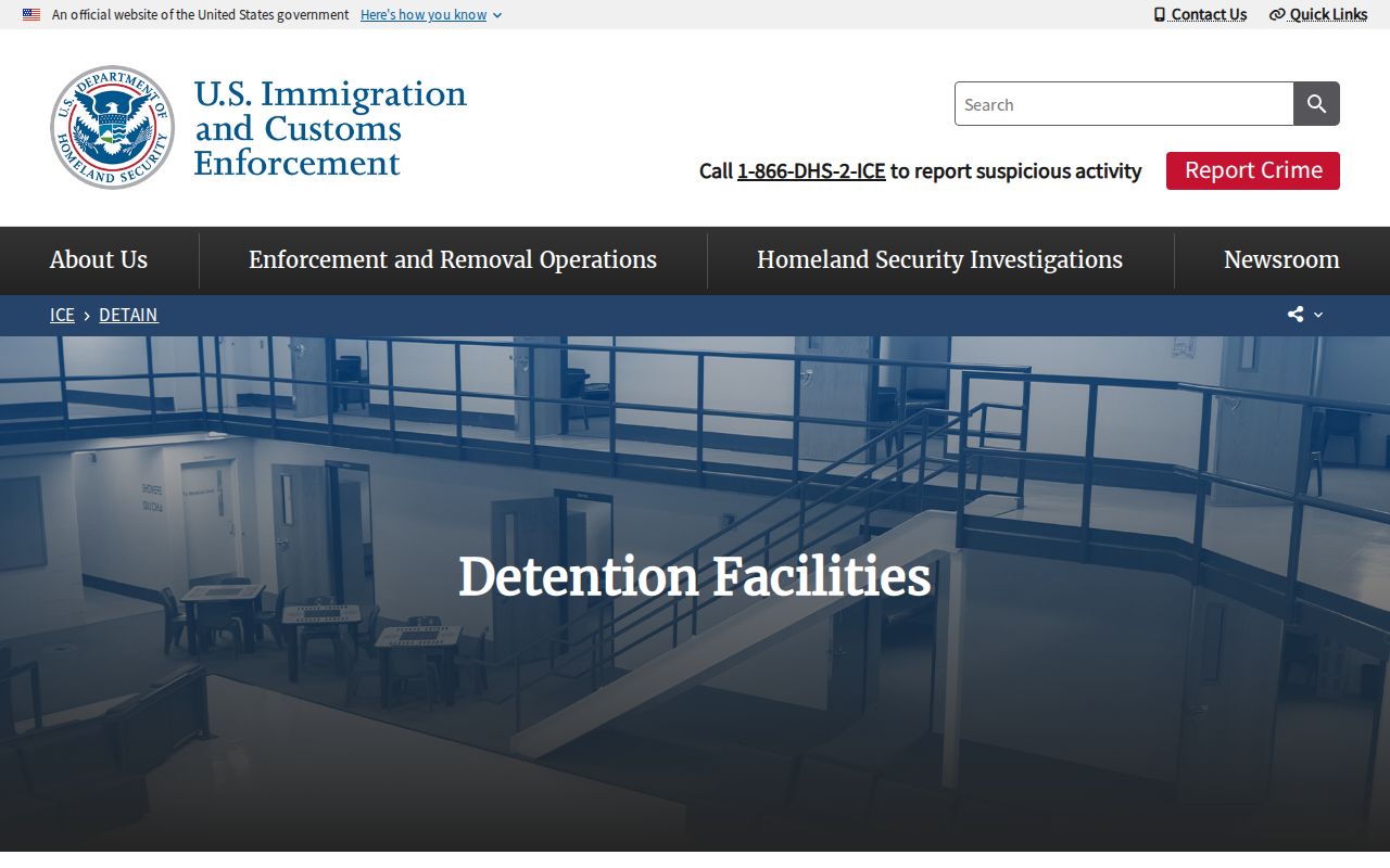 ICE detention facility locator for Shackelford County transfer and release records